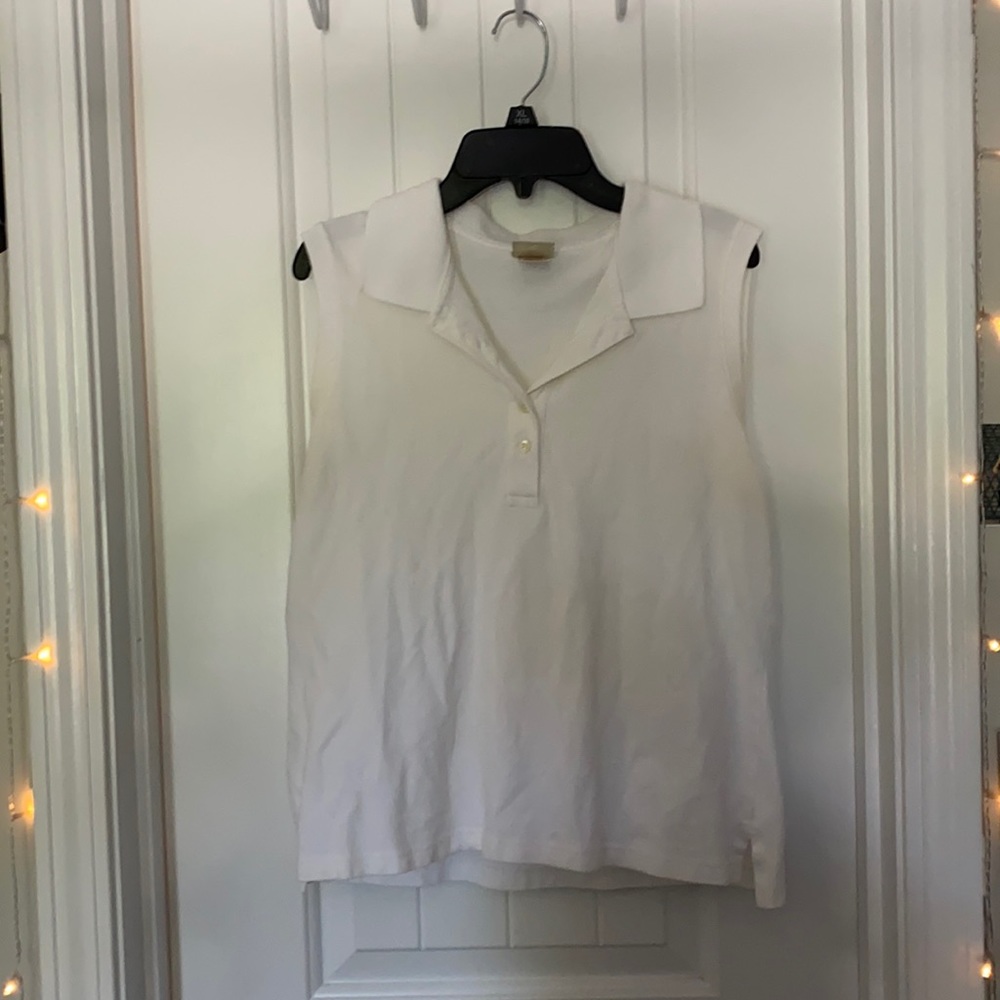 White Thrifted L.L.Bean women’s crop.